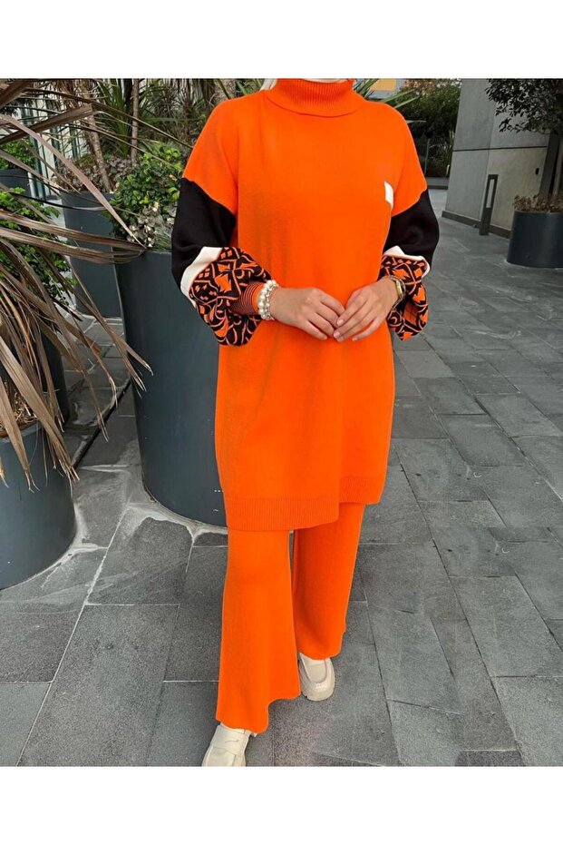 Women's Two-Piece Modest Set Winter Piqué