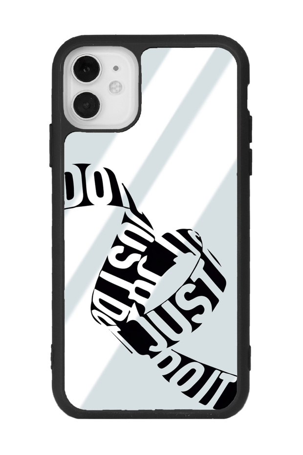 iPhone 11 Just Do It Design Glossy Phone Case with Mirror