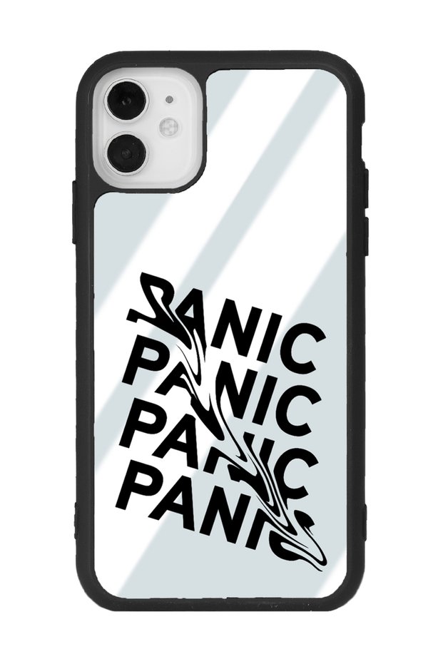 iPhone 11 Panic Design Glossy Phone Case with Mirror