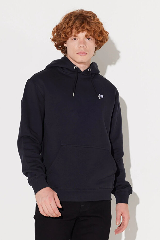 Hooded Regular Fit Black Men's 100% Cotton Sweatshirt L80YRY01