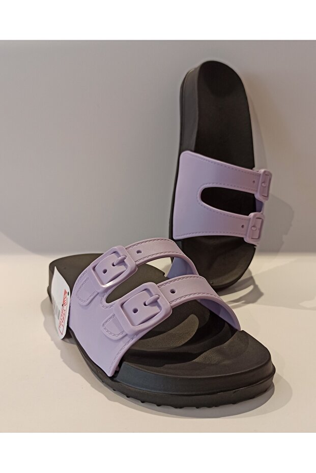 Lilac Anatomical Sole Soft Plastic Extra Light Women's Pool Sea Beach Home And Street Slippers Eva