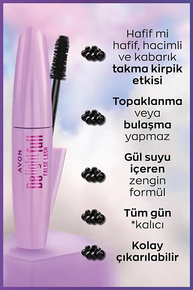 Delightfull False Lash Maskara 10 Ml. Blackest Black - 5