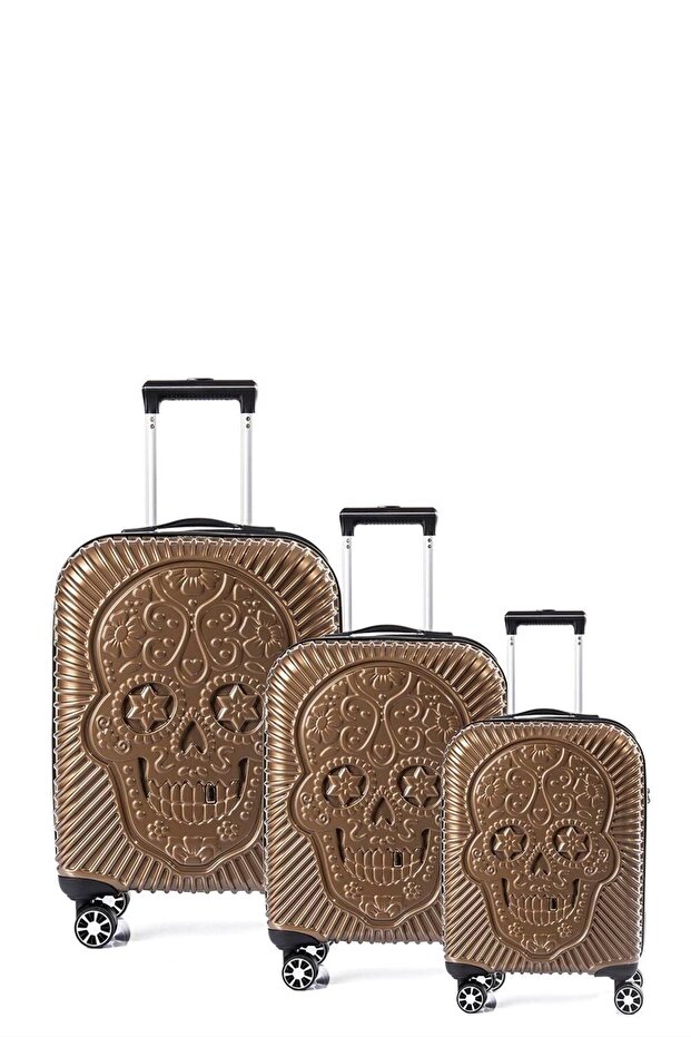 5186 PARLAK POLIKARBON 3 LÜ VALİZ SETİ - 8