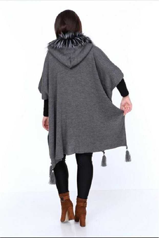 TRİKO KÜRKLÜ PANÇO - 3