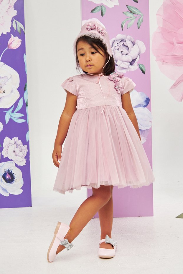 BEBE DRESS WITH HAT AND TULE SKIRT