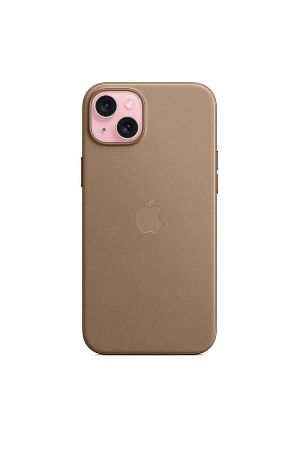 iPhone 15 Plus için MagSafe özellikli Mikro Dokuma Kılıf - Vizon Grisi - 2