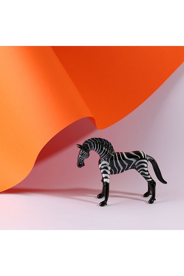 Zebra El yapımı Dekoratif Cam Biblo - 6