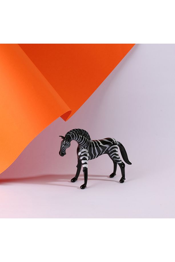 Zebra El yapımı Dekoratif Cam Biblo - 5