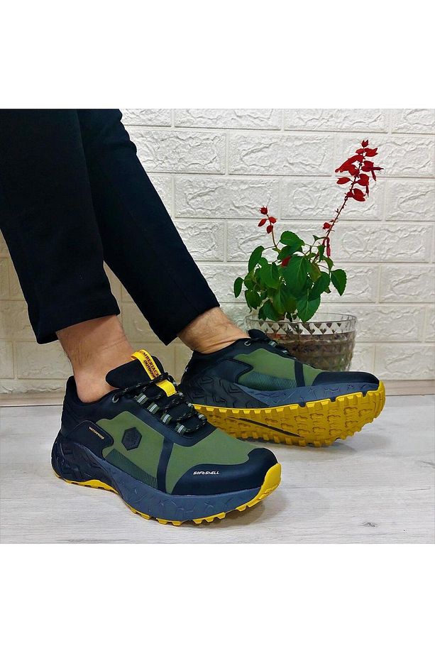 Joraı Haki-Sarı-Siyah Waterproof Outdor Erkek Ayakkabı - 2