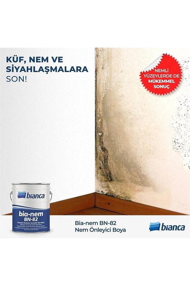 Bianem Bn-82 Rutubet Nem Önleyici Boya 0.75 Lt Beyaz - 3