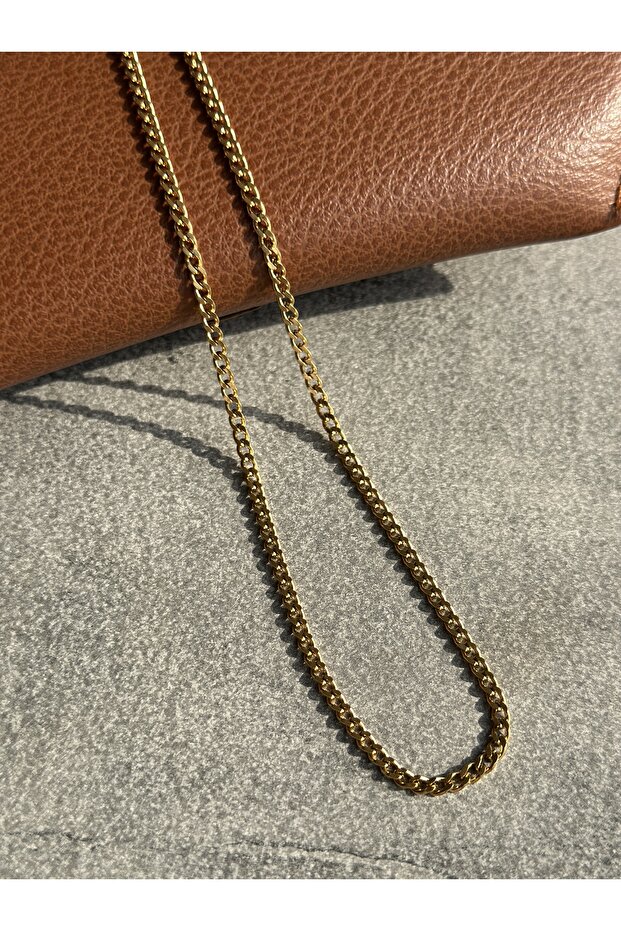 Gold Cuban Minimal Chain Necklace Stainless Steel Necklace