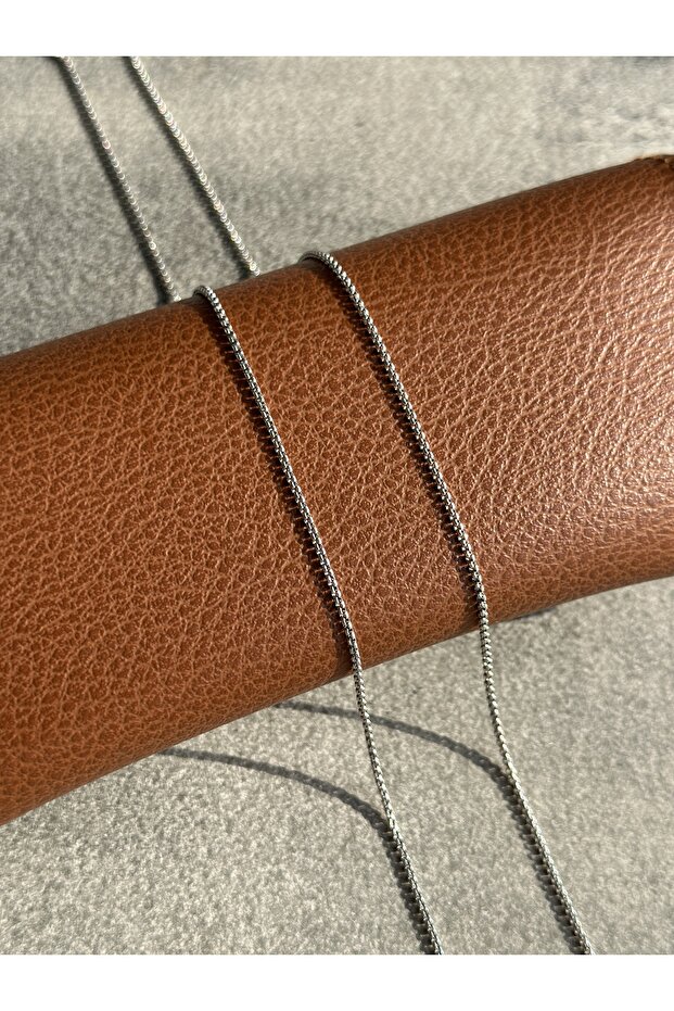Silver Color Link Chain Necklace Unisex Stainless Steel Necklace