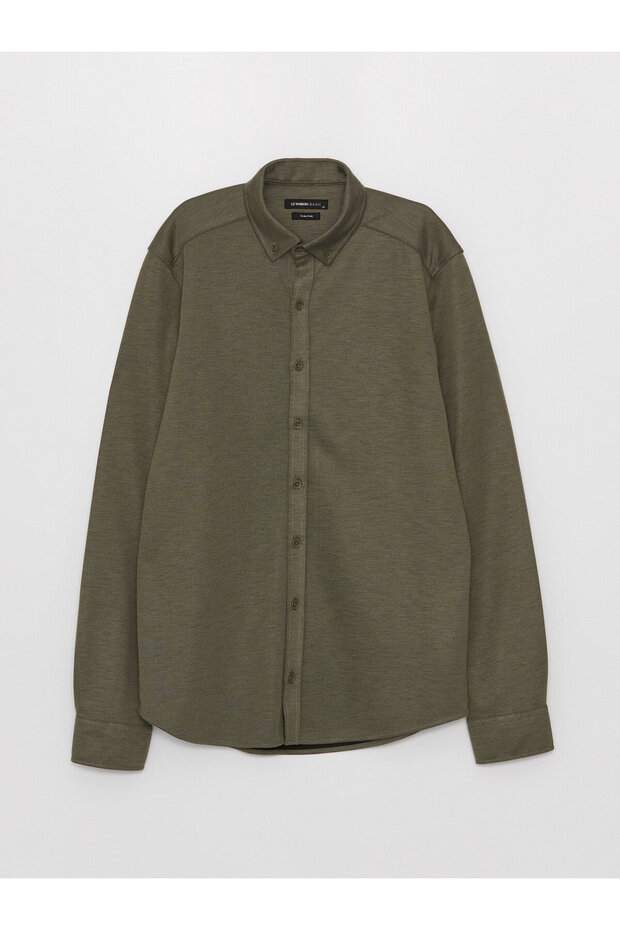 Férfi ing - Slim Fit, hosszú ujjú, Dobby - 6