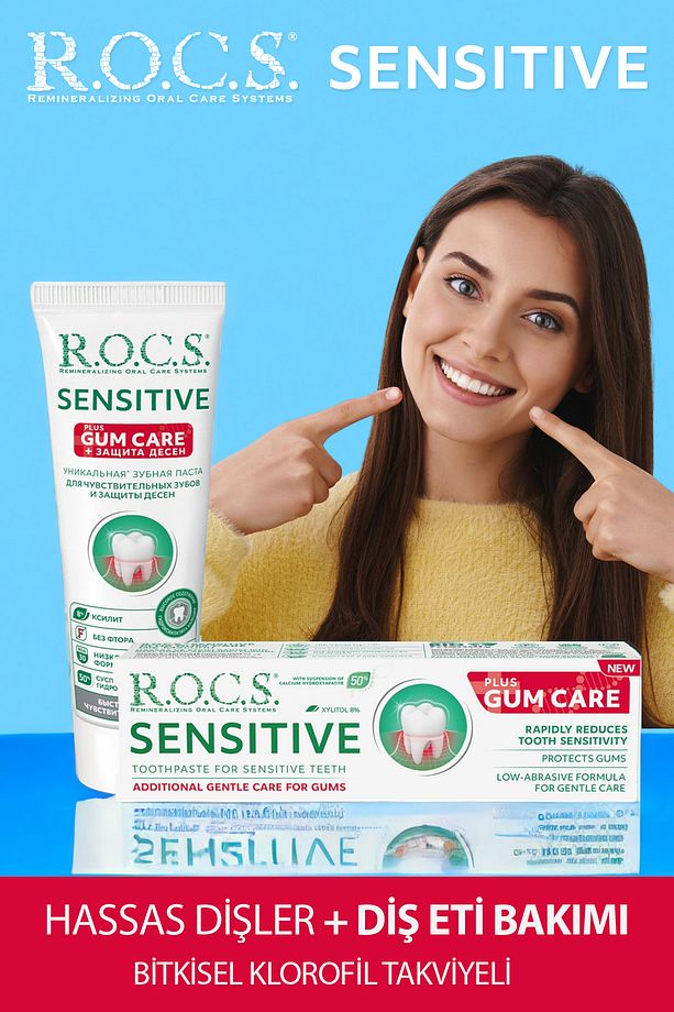 R.O.C.S. Sensitive Artı Diş Eti Bakımı Klorofilli Diş Macunu – 94gr x 2 ADET - 2