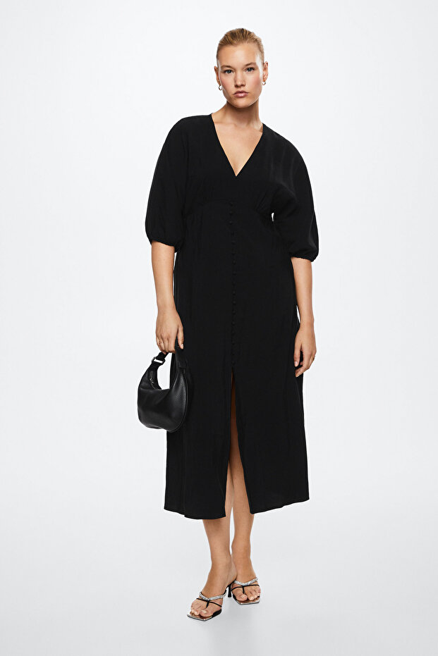 Kadın Siyah Elbise - 7