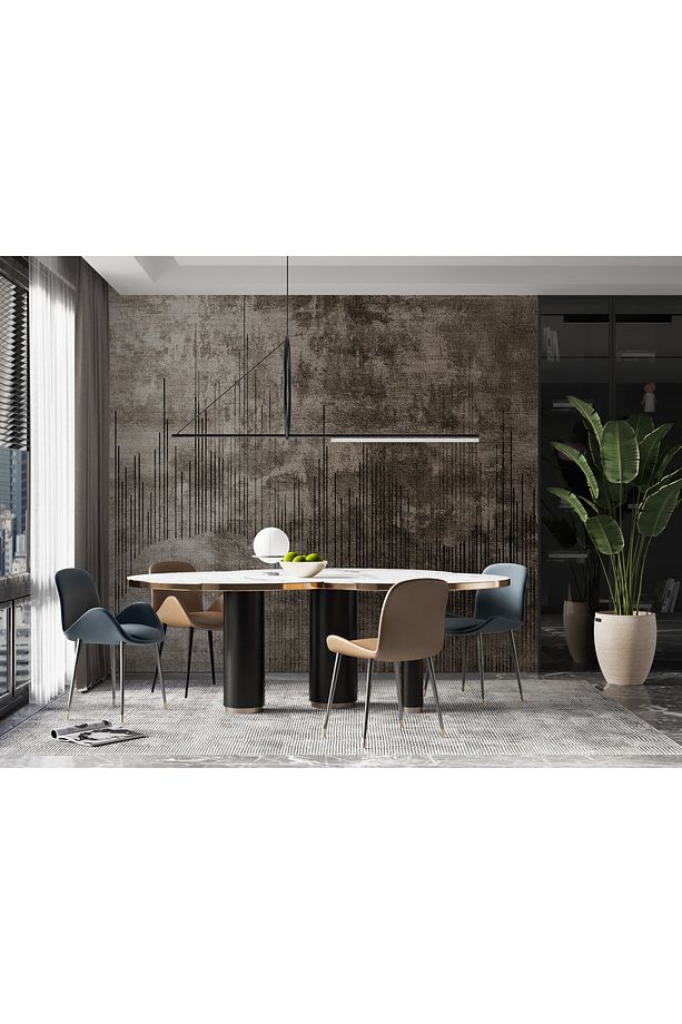 Soyut Kahverengi Duvar Kağıdı, Modern Ritim Duvar Kağıdı, Natural Salon için Duvar Kağıdı - 7