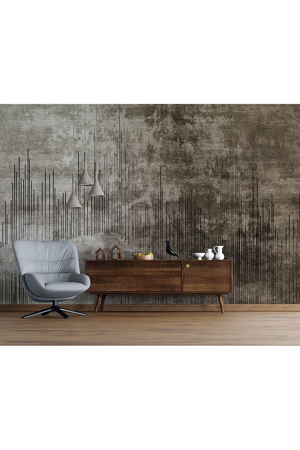 Soyut Kahverengi Duvar Kağıdı, Modern Ritim Duvar Kağıdı, Natural Salon için Duvar Kağıdı - 4