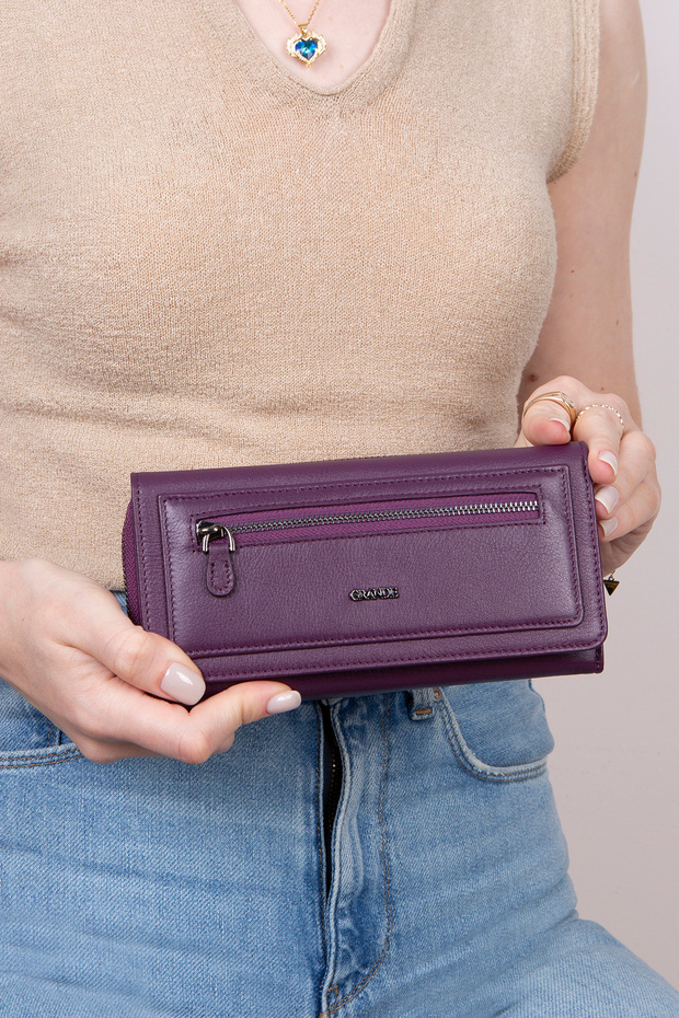 L2636 Genuine Real Leather Large Size Women's Wallet Portfolio