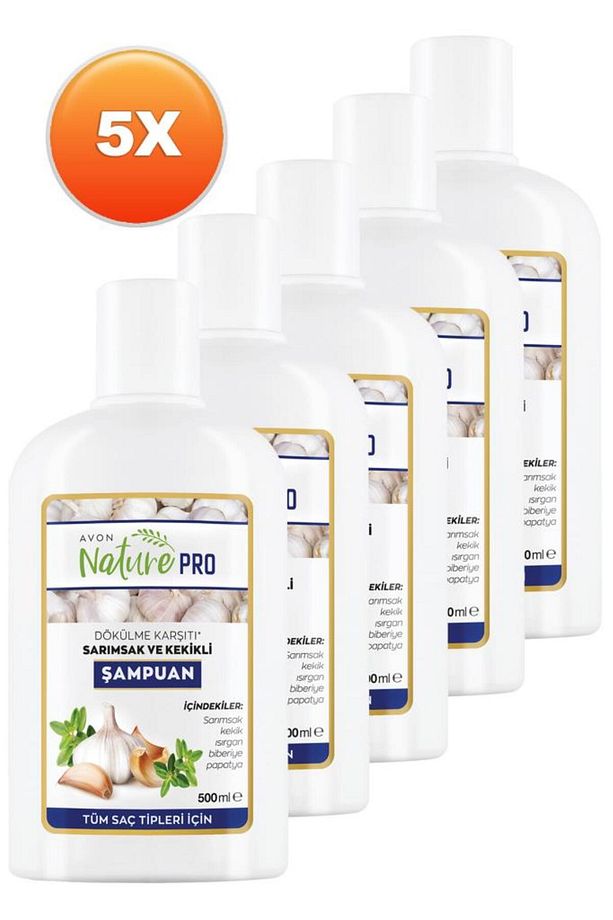 Nature Pro Sarımsak Ve Kekikli Şampuan 500 Ml. Beşli Set - 1