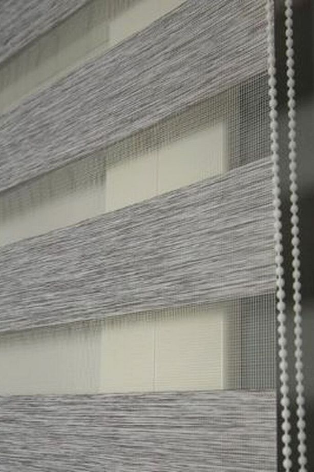 Açık Gri Bambu Zebra Stor Perde - 3