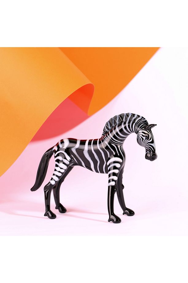 Zebra El yapımı Dekoratif Cam Biblo - 2