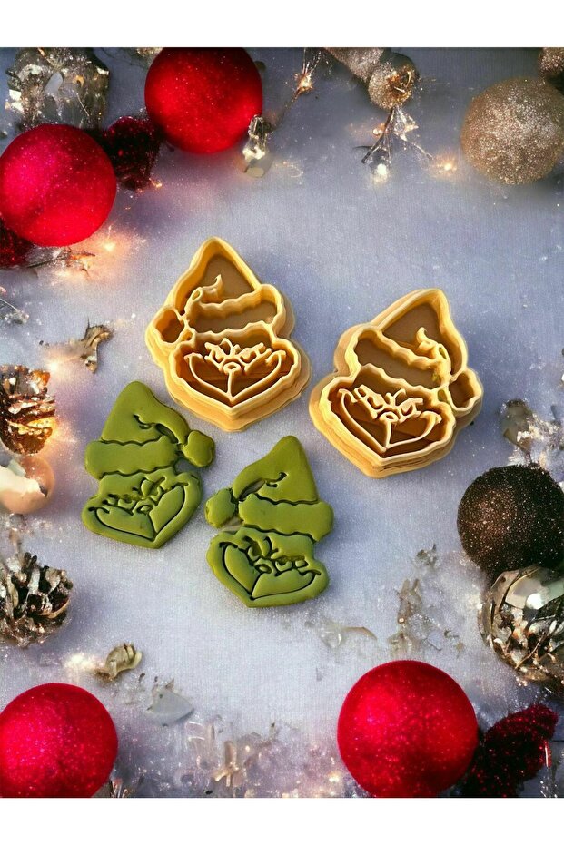 Grinch santa cookie mold/dumpling shaper - 2