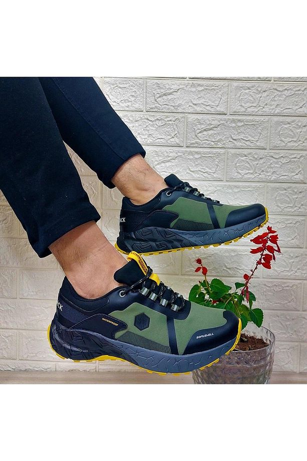Joraı Haki-Sarı-Siyah Waterproof Outdor Erkek Ayakkabı - 3