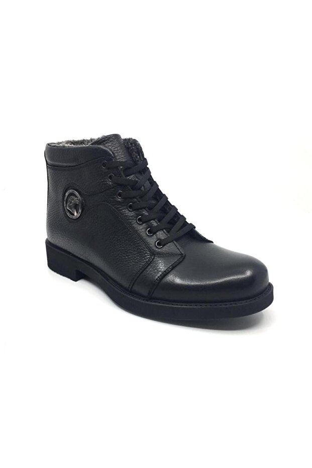 Taşpınar 100% Genuine Leather Men's Daily Winter Furry Boots
