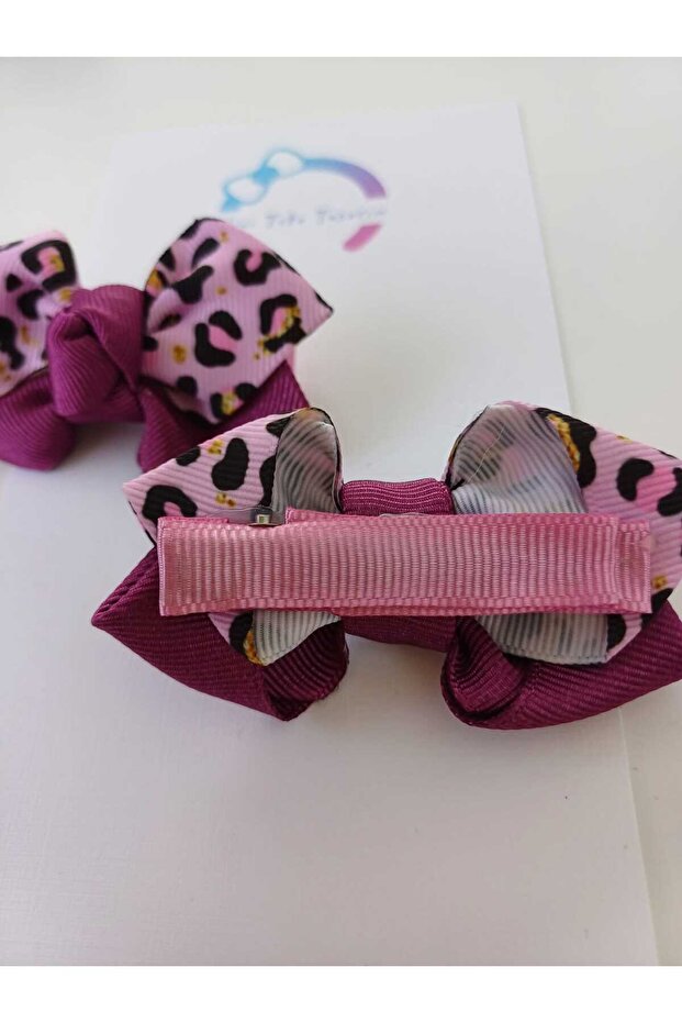 Grosgrain + مشبك القوس الساتان مزدوج