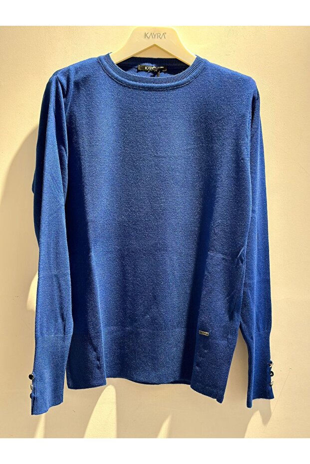 Sıfır Yaka Triko Bluz - 1