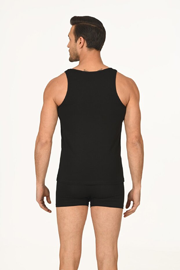 6 قطع، حزام سميك، قطن وليكرا، أساسي، قميص داخلي رجالي - 2