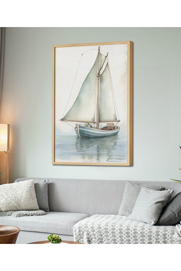 Framed Single Painting Sailboat Series Classic Poster Painting Tk/126