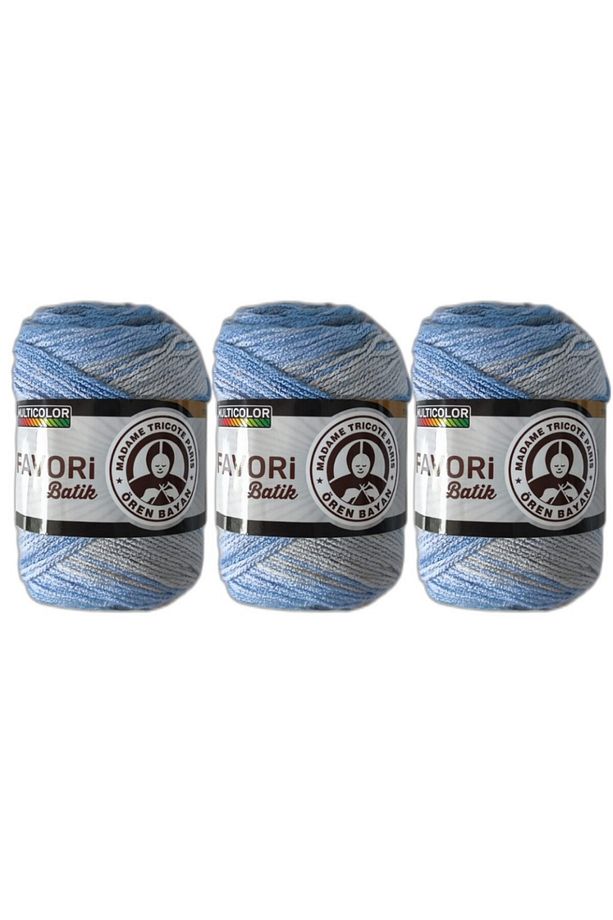 3 Adet Favori Batik El Örgü İpi 100 gr. 924 - 1
