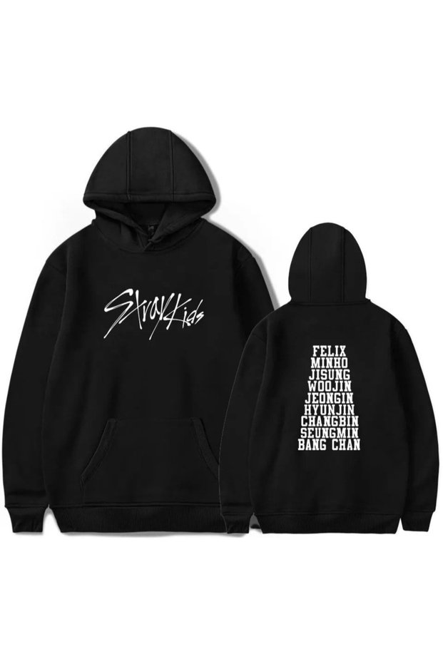 Straykids Name Printed Hooded Sweatshirt
