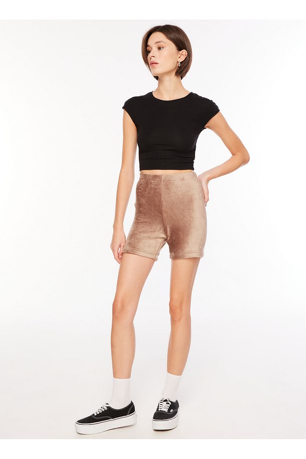 Açık Kahve Kadın Şort HS0393 CL WDE PLUSH SHORT - 1