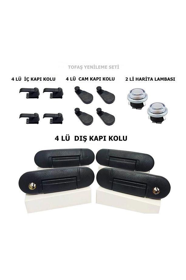 Tofaş Şahin 1.6 ie Kapı Kolu Cam Kolu Harita Okuma Lambası 14'lü Set - 1