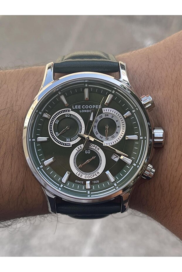 Leather Strap All Functions Active Steel Wristwatch Lcr.lmg.07354.377