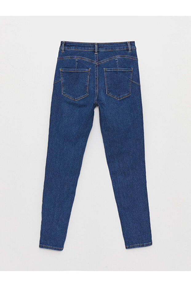 Yüksek Bel Push Up Kadın Jean Pantolon - 7