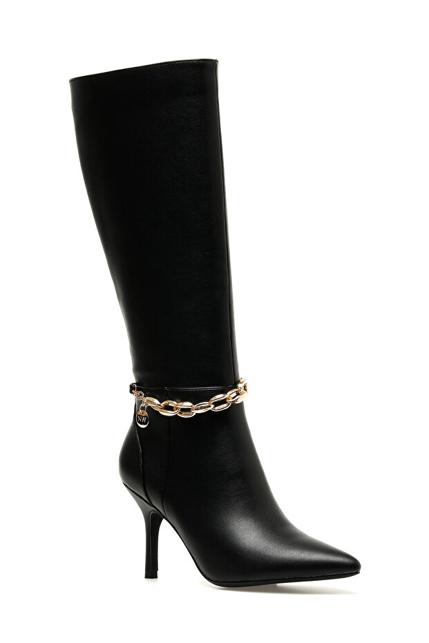 DENAY 2PR Siyah Kadın Topuklu Bot - 2