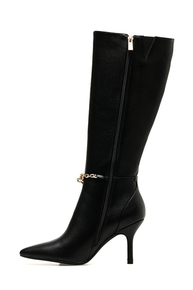 DENAY 2PR Siyah Kadın Topuklu Bot - 3