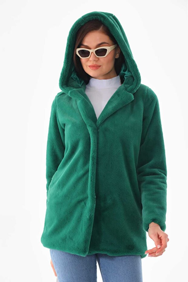 Rabbit Fur Hooded Jacket - 5