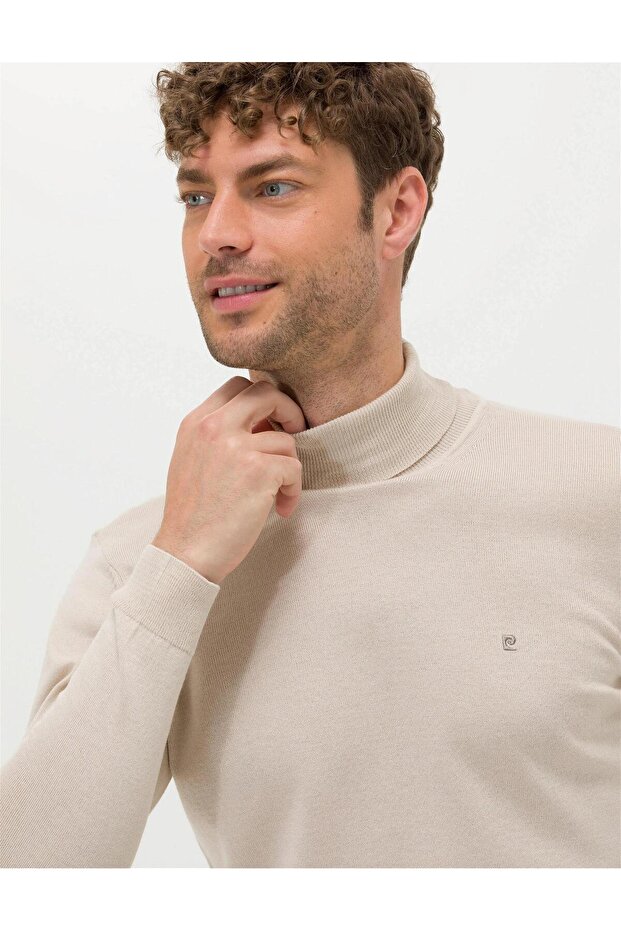 Slim Fit Balıkçı Yaka Basic Triko Kazak - 2