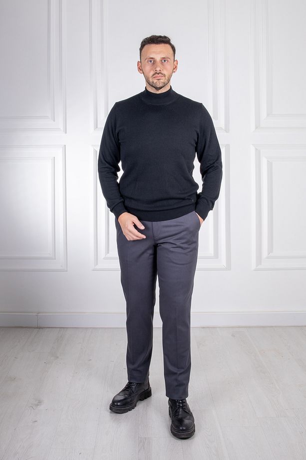 İnterview Sarar Dorlion Regular Fit Antrasit Koton Pantolon - 1