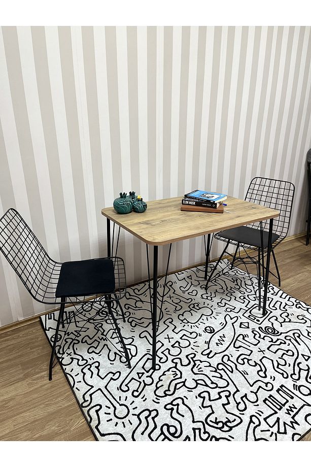 Siyah Metal Ayaklı 70x110 Eclipse Mutfak-Balkon-Çalışma Masası - 3