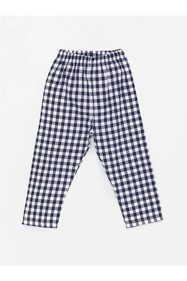 LCW baby Gömlek Yaka Uzun Kollu Ekose Erkek Bebek Pijama Takımı - 3