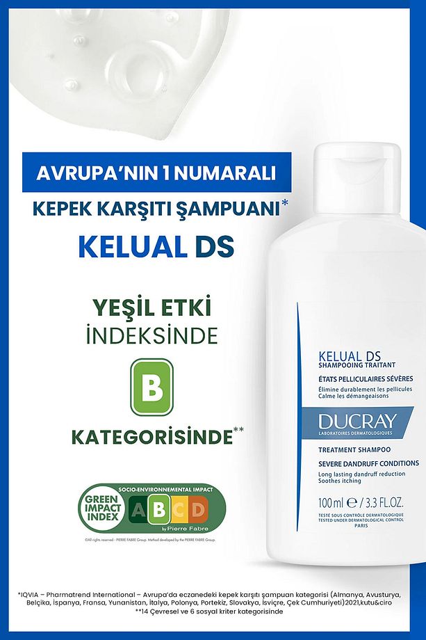 KELUAL DS İnatçı ve Şiddetli Kepek Karşıtı Şampuan 100 ML x 2 Avantajlı Paket - 4