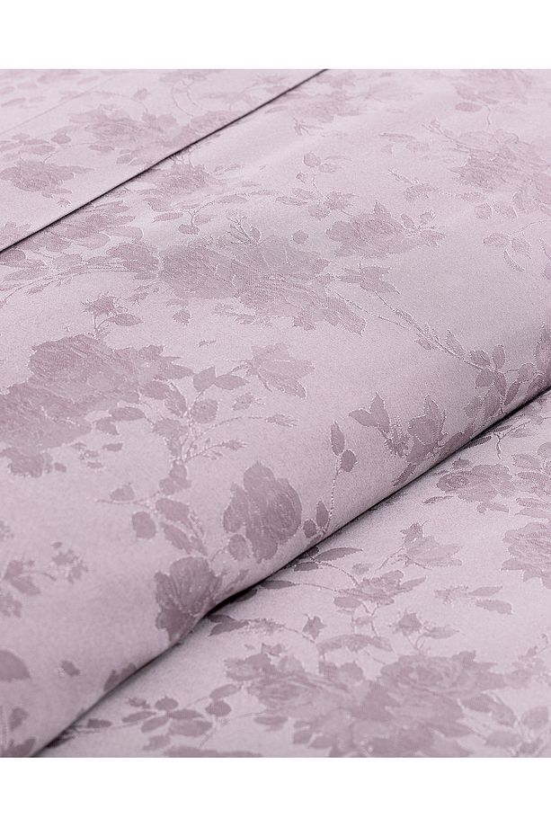 Eze King Size Jakarlı Saten Nevresim Takımı - Açık Mürdüm - 6