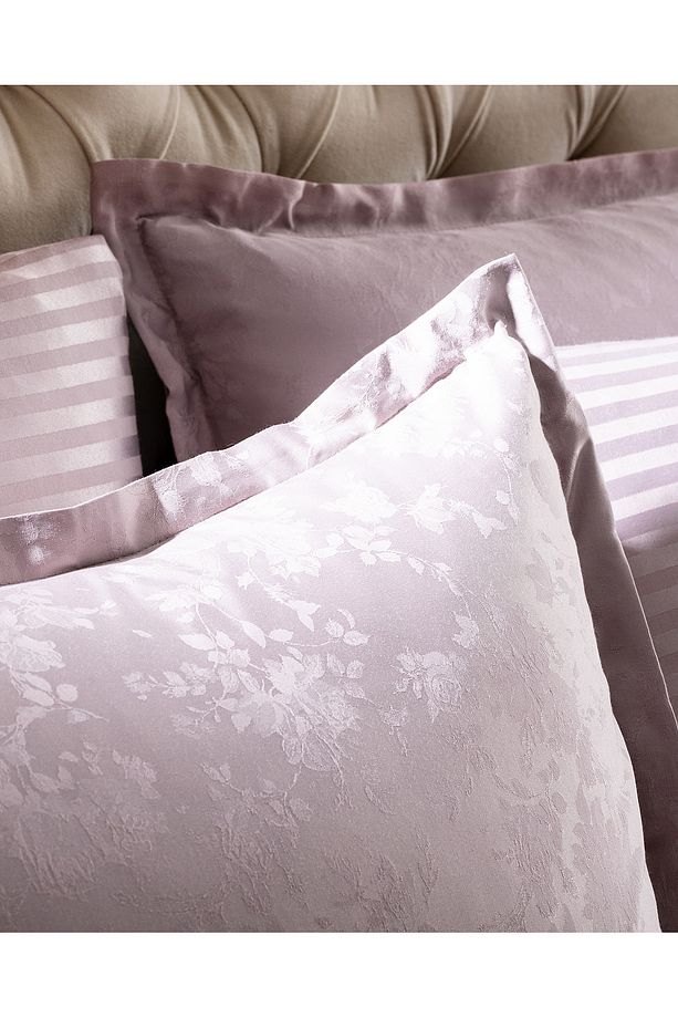 Eze King Size Jakarlı Saten Nevresim Takımı - Açık Mürdüm - 4