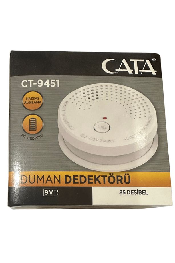 Ct-9451 4 Adet 85 Desibel Hassas Algılamalı Pilli Duman Dedektörü (4 ADET) - 1