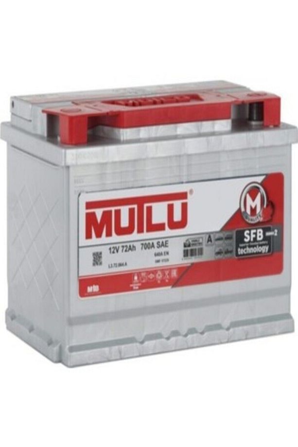 12 Volt 72 Amper Alçak Tip Mutlu Akü. !! (FORD-OPEL VB. ARAÇLAR ALÇAK TİP) -güncel - Yeni Üretim. - 1